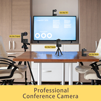 Cámara web PTZ 4K Sensor CMOS AI Seguimiento Control de gestos Micrófonos con cancelación de ruido Cámara web para cámara de video portátil