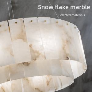 Lampada a Sospensione LED Circolare di Lusso <span class=keywords><strong>Lampadario</strong></span> in Pietra <span class=keywords><strong>Naturale</strong></span> Marmo Alabastro - Product Image 5