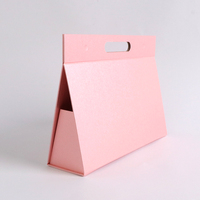 Caja Magnética Plegable Triangular, Cajas de Cartón Rígido con Asa, Papel de 2 mm de Grosor, Embalaje Personalizado con Logotipo Propio para Envío Portátil