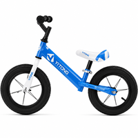Vélo d'équilibre pour enfants avec logo personnalisé, siège réglable, cadre en acier léger de 12 pouces, pneus gonflables, 2 roues, 2-6 ans, vélo à pousser pour enfants
