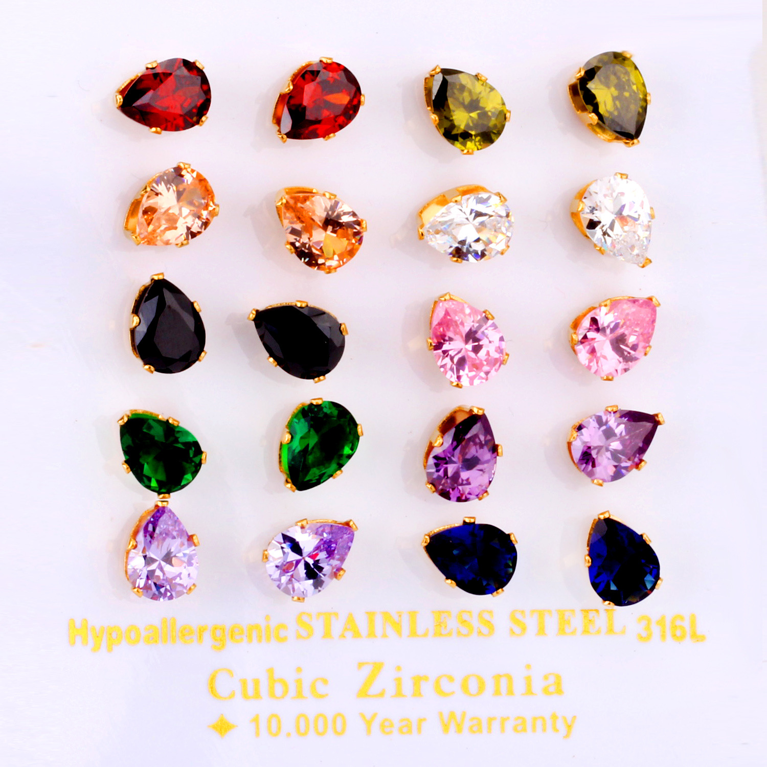 6mm Gold Claw Waterdrop EA20206MG