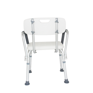 탈부착 가능한 팔걸이가 있는 노인용 알루미늄 조절식 샤워 의자 도매 - Product Image 2