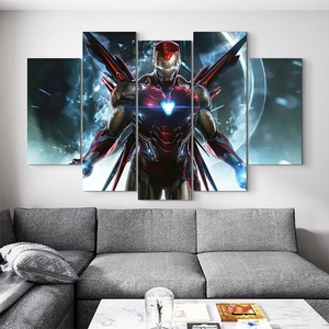 Tableau mural 5 panneaux <span class=keywords><strong>Spiderman</strong></span> sur <span class=keywords><strong>toile</strong></span>, impression Marvel Super-héros, décoration murale pour salon, cadeau - Product Image 6