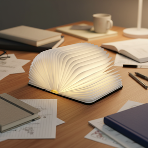 Nouvelle lampe de lecture LED pliable rechargeable en papier DuPont imperméable de style mini pour salon avec lumière blanc chaud - Product Image 1