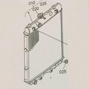 Di ricambio TD270-16010 TD270-1601-0 KU-020 radiatore assy per Kubota Combinare Riso Usate DC70 Pezzi di Ricambio - Product Image 4