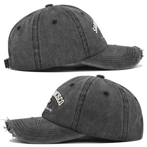 Gorra de Béisbol Vintage al por Mayor, Estilo Desgastado, San Francisco 1850 California, Bordada, con Borde Deshilachado, Ajustable, Unisex - Product Image 6
