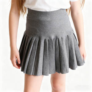 Rok Mini Rajut Lipit Pinggang Tinggi untuk Remaja Perempuan, Rok Mini Crochet Polos Lucu untuk Pakaian Musim Gugur dan Musim Dingin - Product Image 4