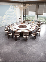 Derniers modèles de table à manger en bois massif personnalisable pour hôtel restaurant club chinois de 10 à 30 personnes