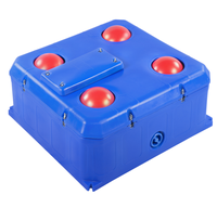 Abreuvoir automatique isolé Terrui 226L à 4 trous, 60 gallons, robuste, pour bétail, avec couvercles à flotteur