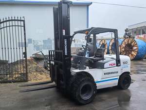 Chariot élévateur diesel TCM 5 tonnes à double pneus, 6m, boîte de vitesses et moteur de haute qualité, roue hydraulique, chariot élévateur d'occasion, prix usine - Product Image 2