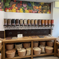 Distributeur de nourriture en vrac ECOBOX pour grains de café, bonbons, pistaches, graines de tournesol, amandes, nourriture sèche, bac à gravité pour magasins