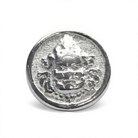 Kancing Pakaian Bentuk Gaya Cina Baru Perak Sterling Kancing Dewa Kekayaan Zha Jilamu S925 Perak Sterling Berlapis Elektro DIY