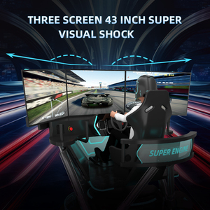 แพลตฟอร์มจำลองการขับรถแข่งแบบ 6 DOF พร้อมจอแสดงผลสามจอ ราคาเครื่องเกมจำลองการขับรถแข่ง - Product Image 2