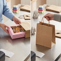 Emballage alimentaire de luxe, boîte en papier pliable biodégradable, emballage en carton, matériau pliable avec fenêtre pour gâteau, biscuit, cookie, beignet
