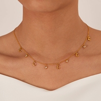 613 Günstiger Preis Maßgefertigte Neue Mode Anhänger-Halskette Damenschmuck CZ Zirkon Edelstahl 18k Gold Schmetterling-Halskette für Frauen