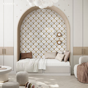 Pietra di Lander nuovo Design Waterjet marmo <span class=keywords><strong>mosaico</strong></span> <span class=keywords><strong>mattonelle</strong></span> per bagno soggiorno natura pietra a getto d'acqua <span class=keywords><strong>mattonelle</strong></span> di <span class=keywords><strong>mosaico</strong></span> in marmo - Product Image 4