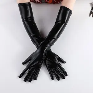 woman halloween role play accessories sexy lingerie black long hand gloves