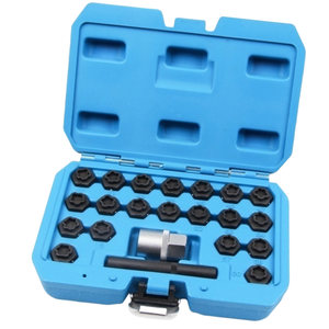 22pcs Kunci Pengunci Roda Baja dengan Lapisan Hitam untuk Penggantian Audi - Product Image 2