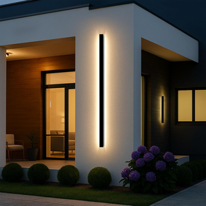 Modern Outdoor Wall <strong>Light</strong> Black Long Strip Exterior Linear Strip Wall <strong>Sconce</strong> IP65 Waterproof Wall <strong>Light</strong> for Garage House Patio - Product Image 1