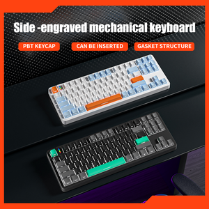 คีย์บอร์ดเกมมิ่งแบบมีสาย 75% สีดำ สวิตช์เงียบ ไฟ RGB Backlit 87 ปุ่ม ขนาดกะทัดรัด TKL แบบตั้งโปรแกรมได้ USB ZIFRIEND G87 Gaske - Product Image 2