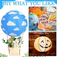 Lanterne en papier en forme de montgolfière pour baby shower, centres de table, révélation du sexe, décoration de fête DIY