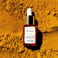 Huile Visage Éclat Vitamine C Curcuma Anti-Rides Logo Personnalisé Éclaircissante Hydratante Légère Absorption Instantanée Raffermissante