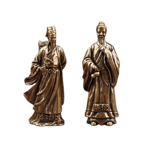 Estatuas de latón de Li Shizhen y Hua Tuo, figuras decorativas de sabios médicos antiguos para exhibición en mesa de oficina en casa - Product Image 5