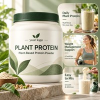 Isolat de protéines de pois 25g par portion BCAAs Profil complet d'acides aminés Saveur chocolat Poudre de protéines végétales