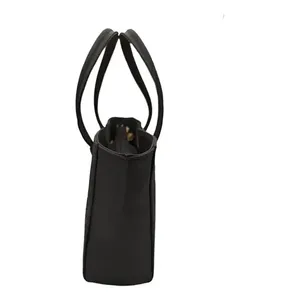 Bolso de Mano Fana Lorena de Cuero Vacuno Negro con Dos Asas, Forro de Cuero Genuino, Estilo Vintage, Bolso Tote para Mujer, Uso Diario - Product Image 1