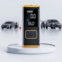 Pompe à gonflage de pneus portable sans fil en ABS, 6000 mAh, mini-machine de gonflage rapide avec manomètre numérique et lumière d'urgence