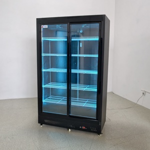 Réfrigérateur commercial vertical à double porte coulissante vitrée pour boissons, vente en gros depuis l'usine chinoise - Product Image 4
