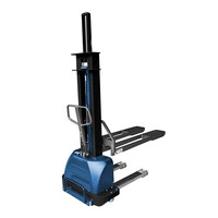 Gerbeur de palettes compact 1000 kg électrique certifié CE ISO avec batterie lithium-ion, propulsion arrière et pneus pleins pour usage en supermarché