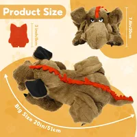 Jouet de battement de coeur de chien dragon de feu, aide à la formation comportementale de chiot pour la peluche de sommeil, jouets intelligents de compagnon d'animal familier