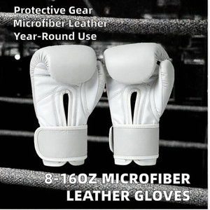 Guantes de Boxeo de Microfibra con Correa de Muñeca de Velcro de 8-16 oz, Guantes de Entrenamiento Protectores para Gimnasio - Product Image 2
