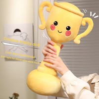Nouvelle Peluche Créative en Forme de Trophée, Coussin, Cadeau de Remise de Diplôme pour Étudiants, Logo Personnalisé, Polyester, Coton PP