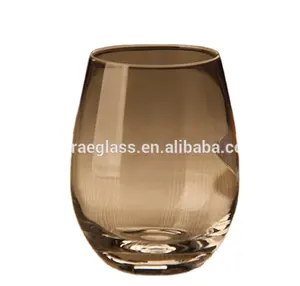 Sıcak satış el üflemeli su içme bardağı yuvarlak bardak viski bardağı