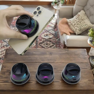 Haut-parleur portable RGB personnalisé avec aimant pour iPhone Android, chariot <span class=keywords><strong>de</strong></span> golf, camping, fête, bureau - Support <span class=keywords><strong>de</strong></span> téléphone magnétique, petit et pratique - Product Image 4