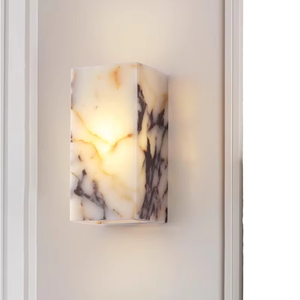 Luxe blanc cuboï<span class=keywords><strong>de</strong></span> pierre naturelle applique murale haut <span class=keywords><strong>de</strong></span> gamme chambre chevet LED applique salon <span class=keywords><strong>salle</strong></span> <span class=keywords><strong>de</strong></span> bain étanche <span class=keywords><strong>luminaire</strong></span> - Product Image 3