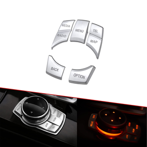 Manopola di Controllo Multimediale a 7 Tasti in Lega di Alluminio Anodizzata Multi-Processo su Misura Compatibile con <span class=keywords><strong>BMW</strong></span> Serie 2 3 4 5 6 X5 M 2014-2017 - Product Image 1