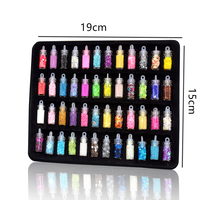 48 couleurs acrylique Nail Art poudre ensemble paillettes roses scintillantes décorations hexagonales paillettes ongles paillettes poudre ensemble