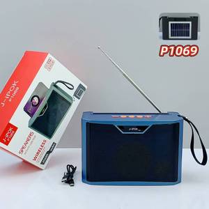 Новый P1069 высококачественный Солнечный Ретро аудио динамик домашний стерео беспроводной динамик на открытом воздухе портативный FM радио Телефон стенд - Product Image 6