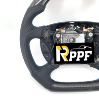 Volant sport en cuir et fibre de carbone RPPF avec garniture et cadre de clé pour Mustang 1999-2004