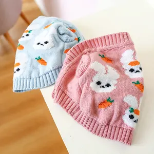 2021 뜨거운 판매 만화 귀여운 따뜻한 작은 개 애완 동물 옷 니트 사랑스러운 토끼 개 스웨터 Bichon 테디 개