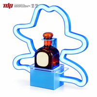 TERMEIN Luminaire de bar LED moderne personnalisé, Miroir infini 3D, Glorificateur de bouteilles en acrylique à 5 emplacements pour service VIP en boîte de nuit