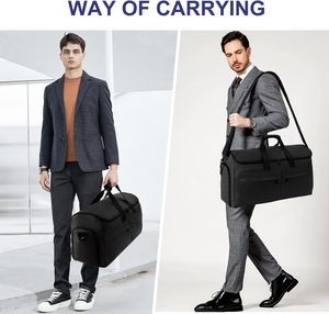 2 in 1 Hanging Carry on Garment Duffel Bag <strong>Weekend</strong> Business Suit <strong>Case</strong> Travelling Convertible Garment Bags - Product Image 6