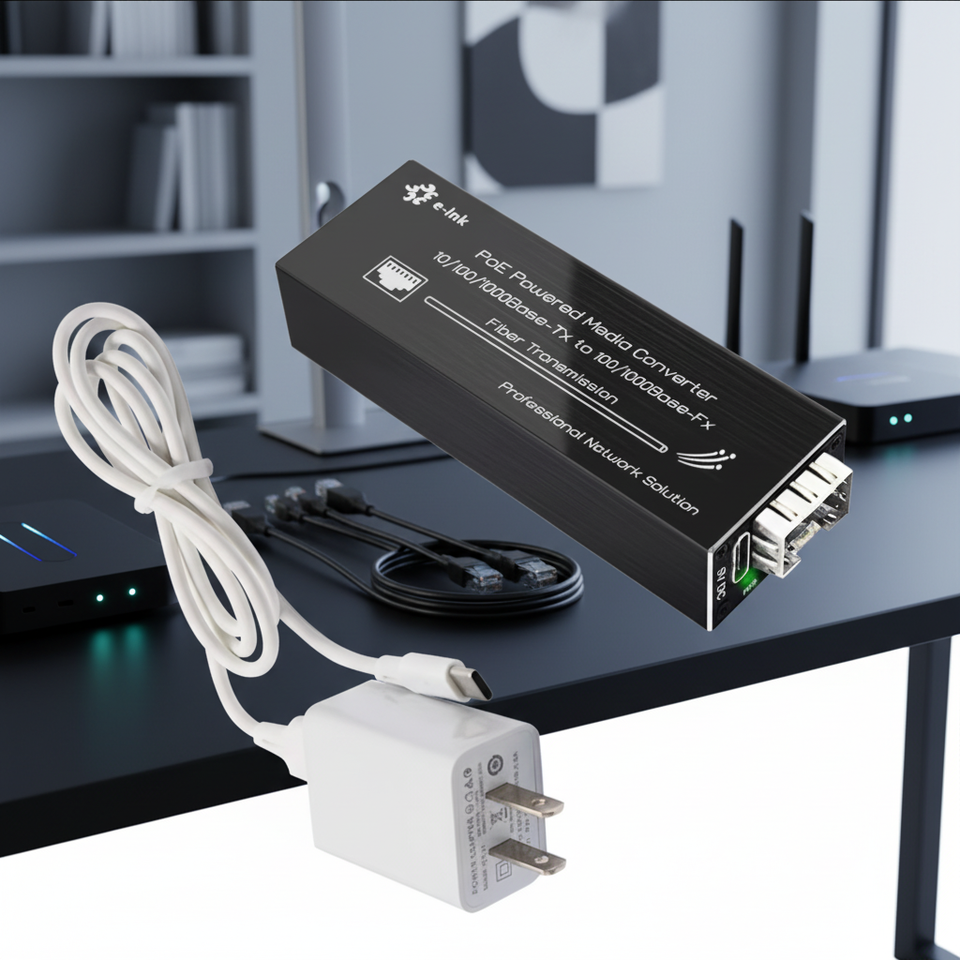 Micro Type 10/100/1000Base-Tx to 100/1000Base-Fx Ethernet Media Converter