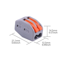 Connecteur de câblage à enfoncement, PCT-212/213/214, 0,08-4 mm² 32A, bornier à levier réutilisable, raccordement de câbles électriques, câblage LED