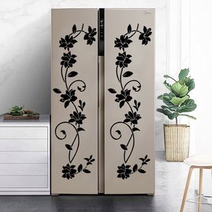 Nouveaux autocollants muraux décoratifs à motif floral créatif pour porte, autocollants muraux amovibles pour fond de salon - Product Image 2