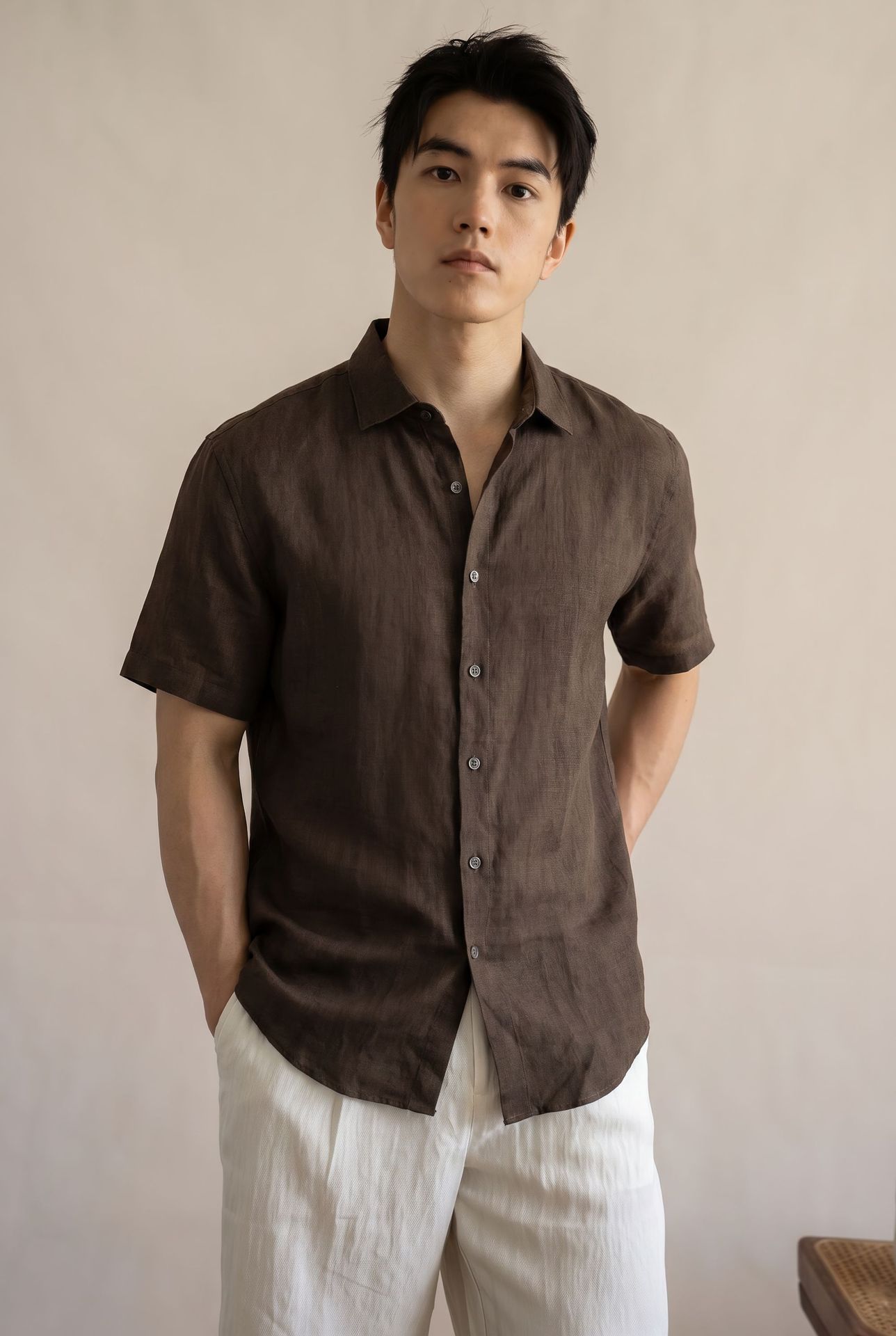 Brown Short-Sleeve Shirt