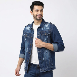 High Quality <b>Men</b> <b>Denim</b> <b>Jackets</b> Customized <b>Men</b> <b>Denim</b> <b>Jackets</b> Fashion Clothing <b>Men</b> <b>Denim</b> <b>Jackets</b> - Product Image 1